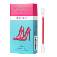 Matte Liquid Lipstick Set with Mirror, Long Lasting Waterproof NonTransfer Lip Gloss Kit, 20pcs Rose Red