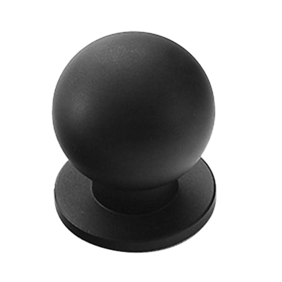 Simple Cabinet Knob Matte Aluminum Kitchen Cabinet Door Single Hole Handle Black 9085618731691