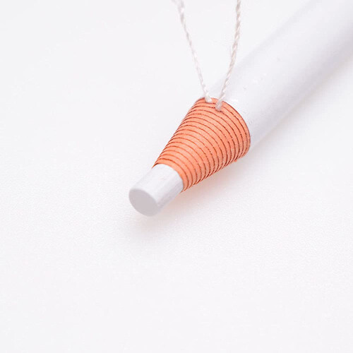 3 Pcs White Microblading Eyebrow Pencil Waterproof PeelOff Core for Precise Brow Mapping