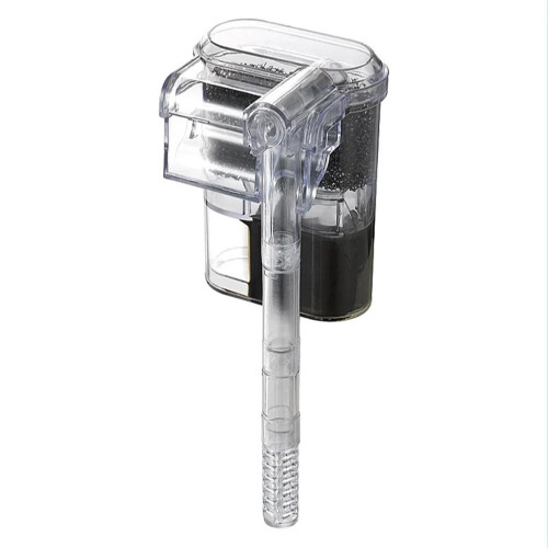 Aquarium Filter with Mini Waterfall Design, USB Quiet Operation for Small Fish Tank, Includes Media