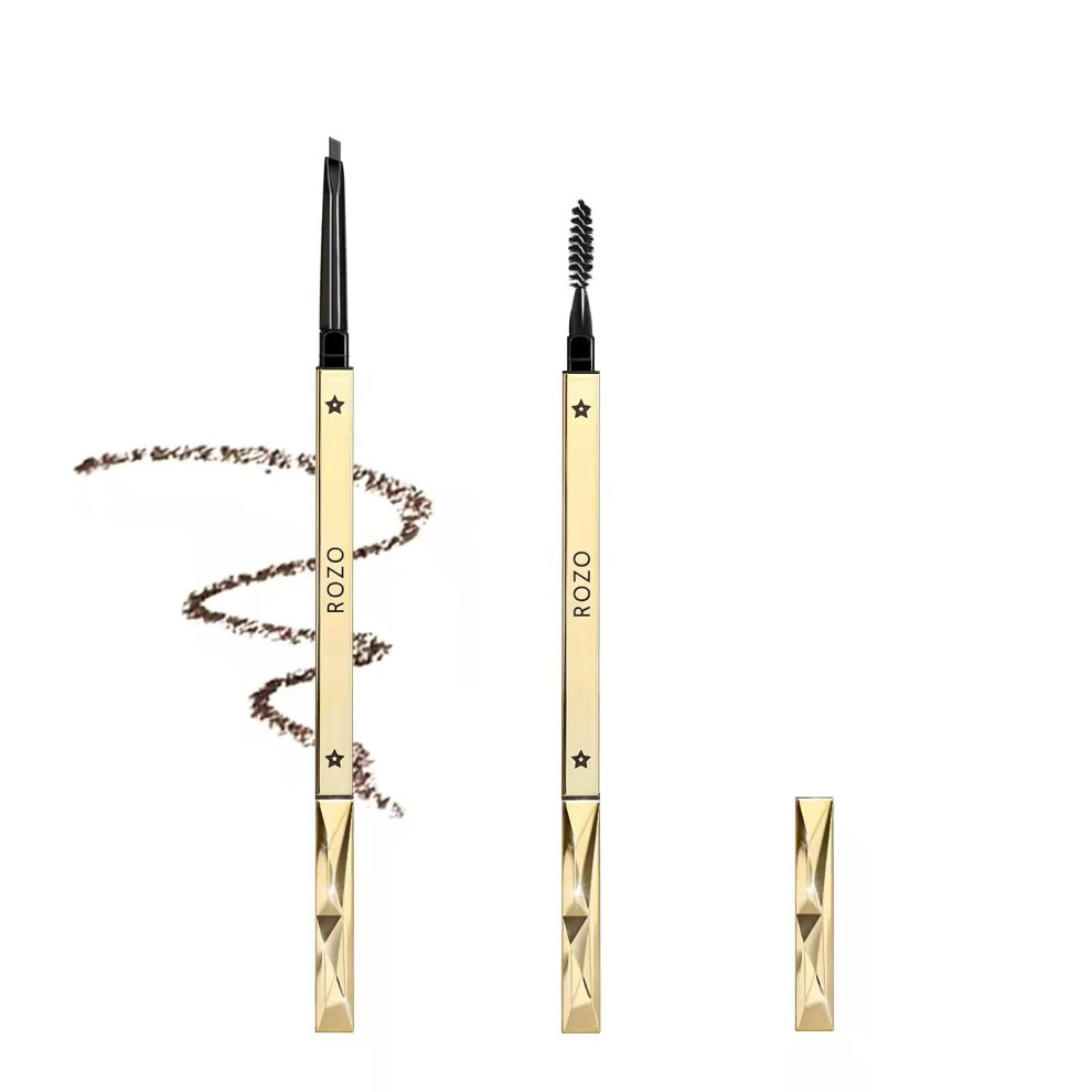 Black Waterproof Dualend Eyebrow Pencil Set With Precision Tip And Longlasting Color