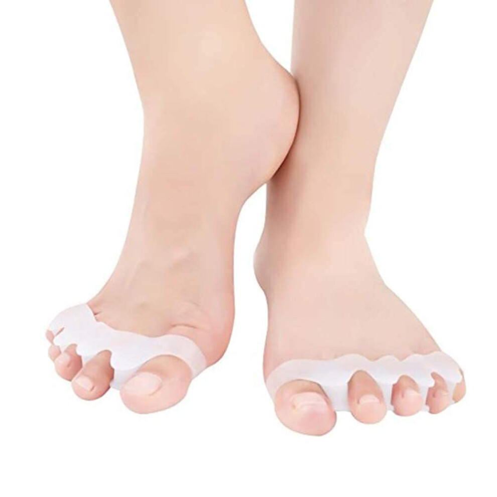 Gel Toe Separators Silicone Toe Spacers for Bunions Overlapping Toes and Big Toe Alignment