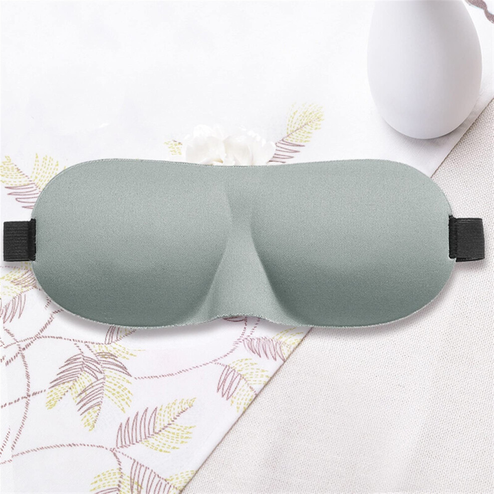 Light/Gray 3D Contoured Sleep Mask With Blocking Nose Bridge, Pressure Eye Space, Travel Eye Mask
