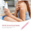 Self Tanning Back Applicator Strap with Long Handle, Pink Soft Fiber Mitt for Even Coverage 3