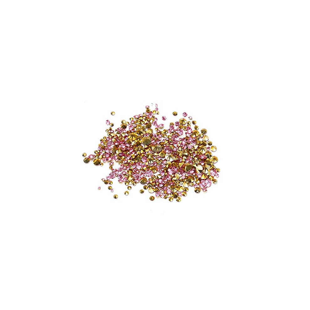 Light/Pink Nail Rhinestones 1000Pcs Mixed Sizes Longlasting Sparkle For Acrylic Nail Art And Diy Crafts