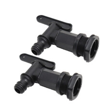 2pcs IBC Barrel Tap 3/4 Inch Durable Polyethylene Rain Barrel Spout Valve for Garden Water Tank