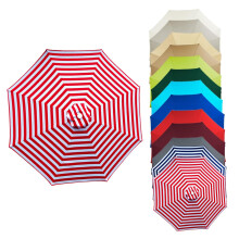 Waterproof Patio Umbrella Replacement Canopy UV Protection with Vent Fits 6/8 Ribs Red and White