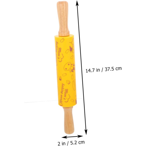 Rolling Pin Wooden Dough Roller with Smooth Surface Ergonomic Grip for Pastry Pizza Bread Baking 1