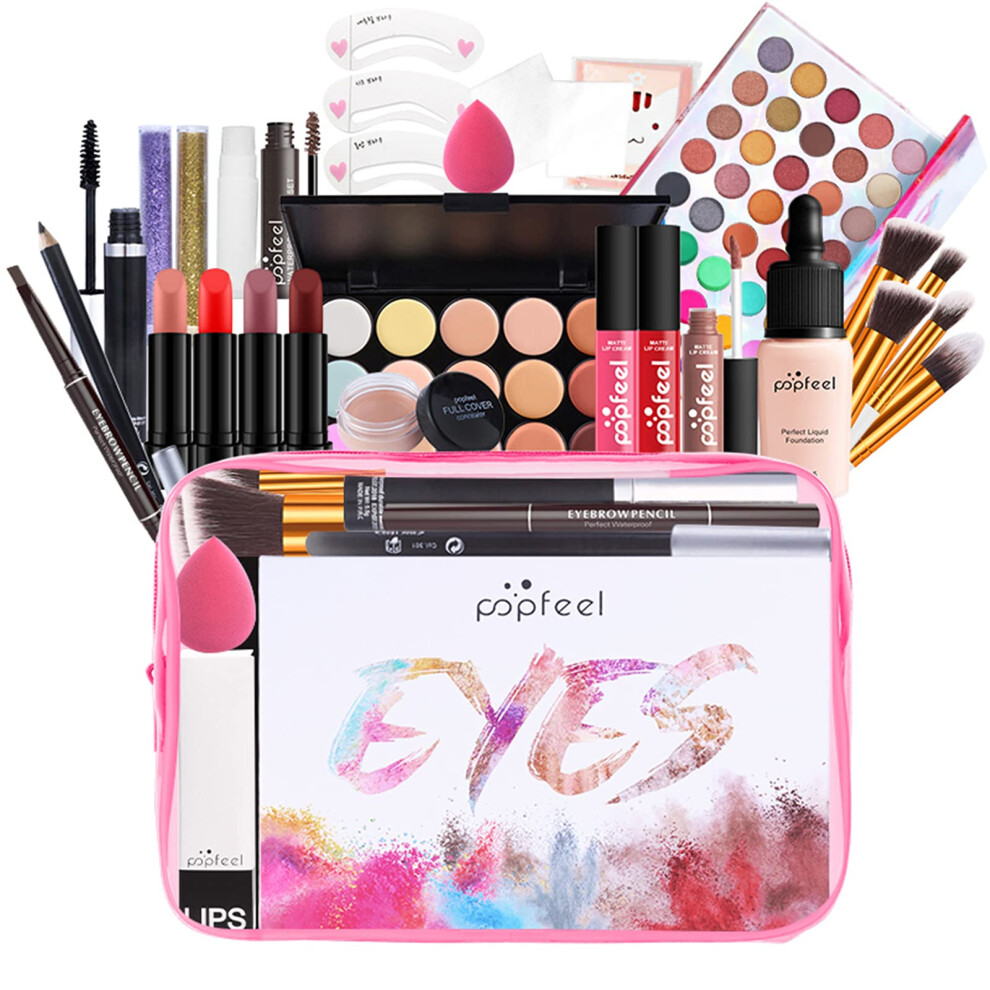 Makeup Kit AllinOne Palette with Eyeshadow, Concealer, Lip Gloss, Blush and Pressed Powder #092