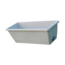 Large Resin Window Box Planter with Removable Tray for Indoor Outdoor Flowers and Vegetables 15L