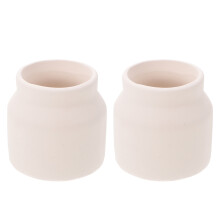 2Pcs Blank Ceramic Flower Pots Hand Painting Flower Pots DIY Art Materials