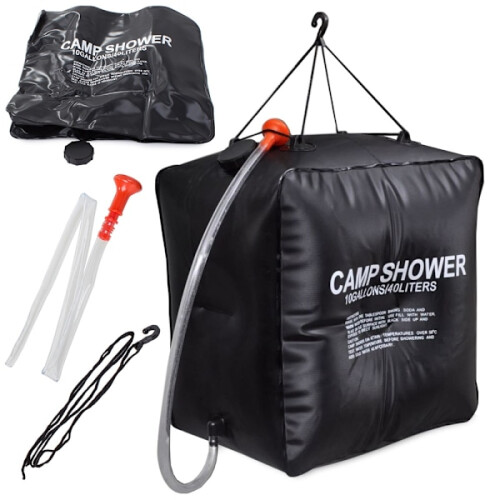 Solar camping field shower 40l