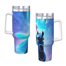 Frozen 40oz H2.0 Stainless Steel Vacuum Insulated Tumbler With Lid And Straw For Water, Iced Tea Or Coffee, Smoothie