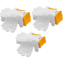 12pcs Work Gloves Work Gloves Accessories Handle Elastic Cotton Gloves Garden Gloves Men And Woman Mechanic