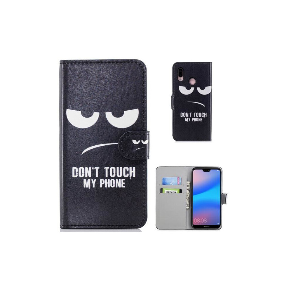 Wallet Case Compatible With Huawei P20 Lite - Don't Touch My Phone 9322103903431