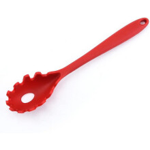 Silicone Pasta Fork (11.5"), High Heat Resistant to 480F, Hygienic One Piece Design, Spaghetti Strainer & Server Spoon Pasta Forks