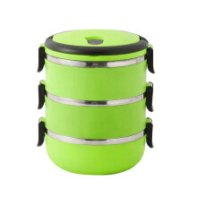 XIUH Kitchen Supplies，Kitchen Tools Arched Handle Lunch Box Lunch Container Food Containers Insulation Stainless Steel Containers (Green)