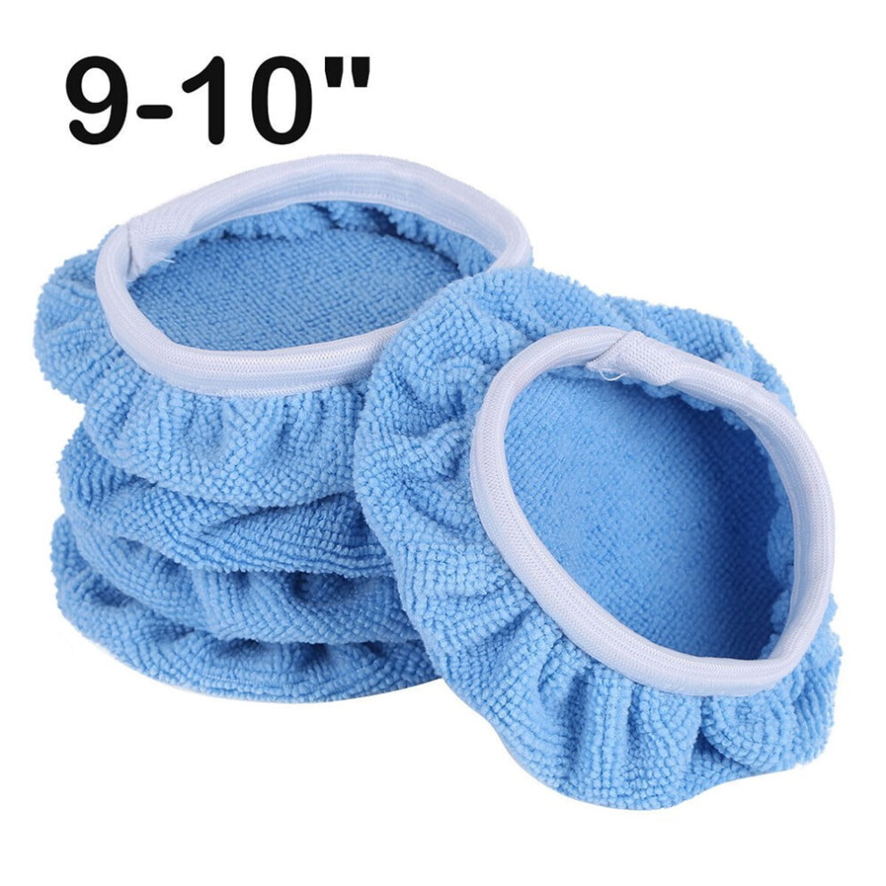 5Pcs Auto Microfiber Bonnet Polisher Soft Wool Wax Wash Buffer Cover Car Cover Polishing Pad Cover Car Accessories 9191629742523