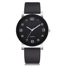 LVPAI Women's Watch Analog Quartz Watch Round Wristwatch (Black)