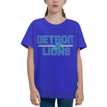 DET_Lions Boys and Girls for Teenage round neck Short Sleeve Shirt for Sports Football Team Logo for Baseball Fans Gifts