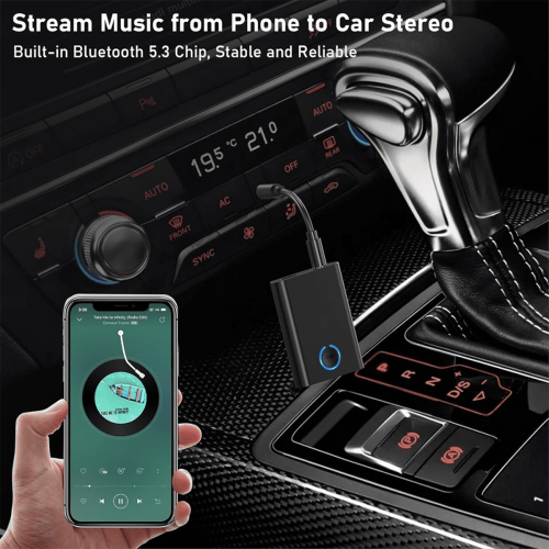 Exogio Bluetooth 5.0 Adapter In-Flight Wireless Technology Stereo Receiver with Power cord 1