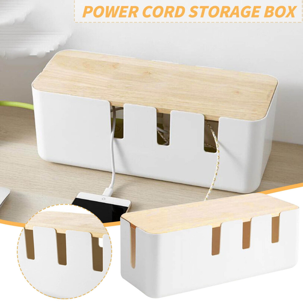 Under 20$ Gnobogi Large White Cable Organizer Box Cable Box Cable Organizer Cable Box Durability Clearance 9191629745210