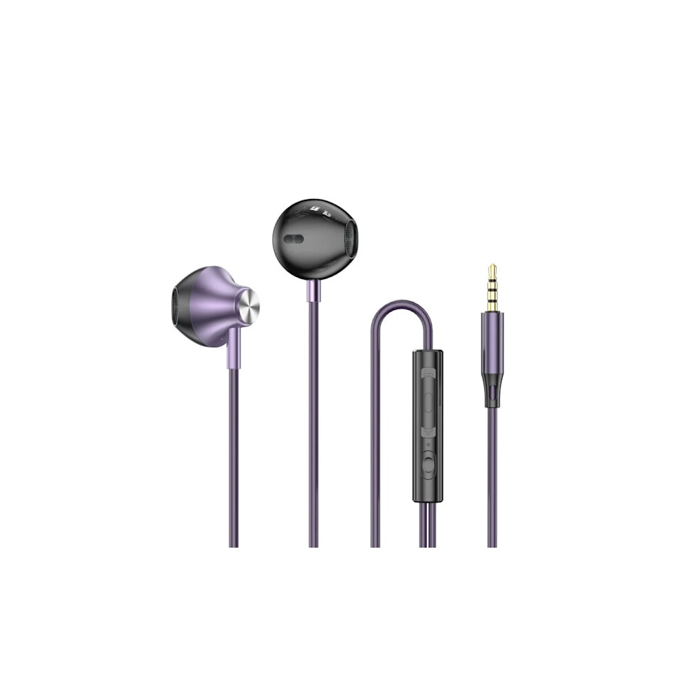 Compatible With Samsung, Hifi Surround Sound In-Ear Usb-C 3.5Mm Wired Earbuds With Control For Galaxy S24/S23/S22 Ultra, Purple 9191629744831