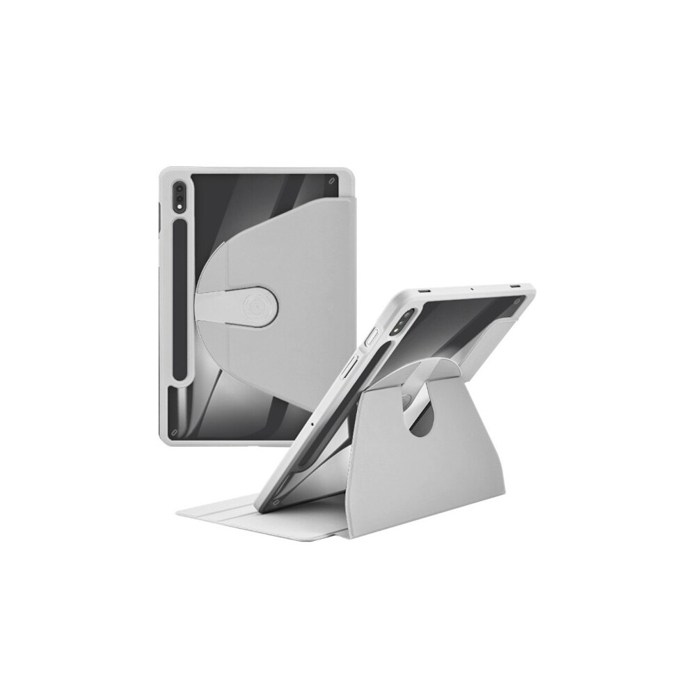 Skalo Compatible With Samsung Tab S9+/S9 Fe+ 360 Pu Leather Case - Gray 9191629744718
