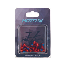 12pc MTB Bike Bicycle Disc Brake Rotor Torx T25 Screw M5x10mm Bolts -Shimano Red