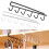 FAGINEY Durable Shelf Hanging Hooks, Iron Black, 2.56"W 6