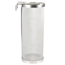 Dekaim Beer Brew Filter Beer Brew Filter 304 Stainless Steel Home Beer Brewing Mesh Filter Strainer with Hook(12.5 x 25cm / 4.9 x 9.8in)