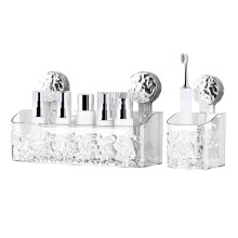 2 Pcs Bathroom Storage Rack, Wall-mounted, No Drilling, Drainage Bottom, Waterproof, Removable, Transparent, Great Load Bearing, Compatible with