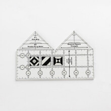 Jacenvly Christmas Ornaments Clearance Ruler Non-Slip 90 Double Strip Acrylic Sewing Cutting Ruler for Handcraft, compatible with clothing design &