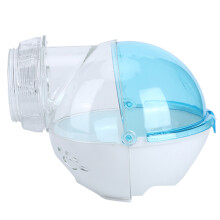 Nikou Hamster Bath - 13cm Transparent Running Wheel, Odor-Resistant, for Small Pets, Rat Exercise Toy (Blue)