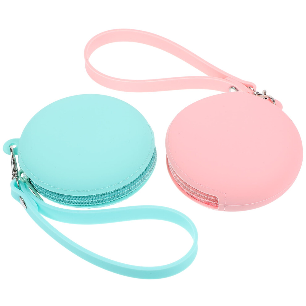 2 Pcs Earplug Storage Box Silicone Earphone Bag Earbud Pouch Plugs Zipper Headphone Case Child Light 9027700905498