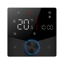 jixopn MOES WiFi Smart Knob Thermostat Child Lock for Office Living Room (Black GA)