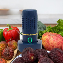 Portable 4400mAh Capsule Fruit & Vegetable Washer, USB Rechargeable Cleaner, Automatic Household Machine – Great Christmas Gift