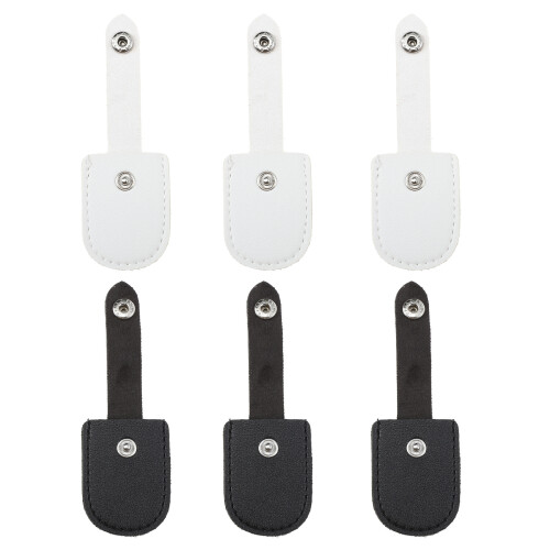 6 Pcs Dead Skin Shears Protective Case Embroidery Scissors White Pu