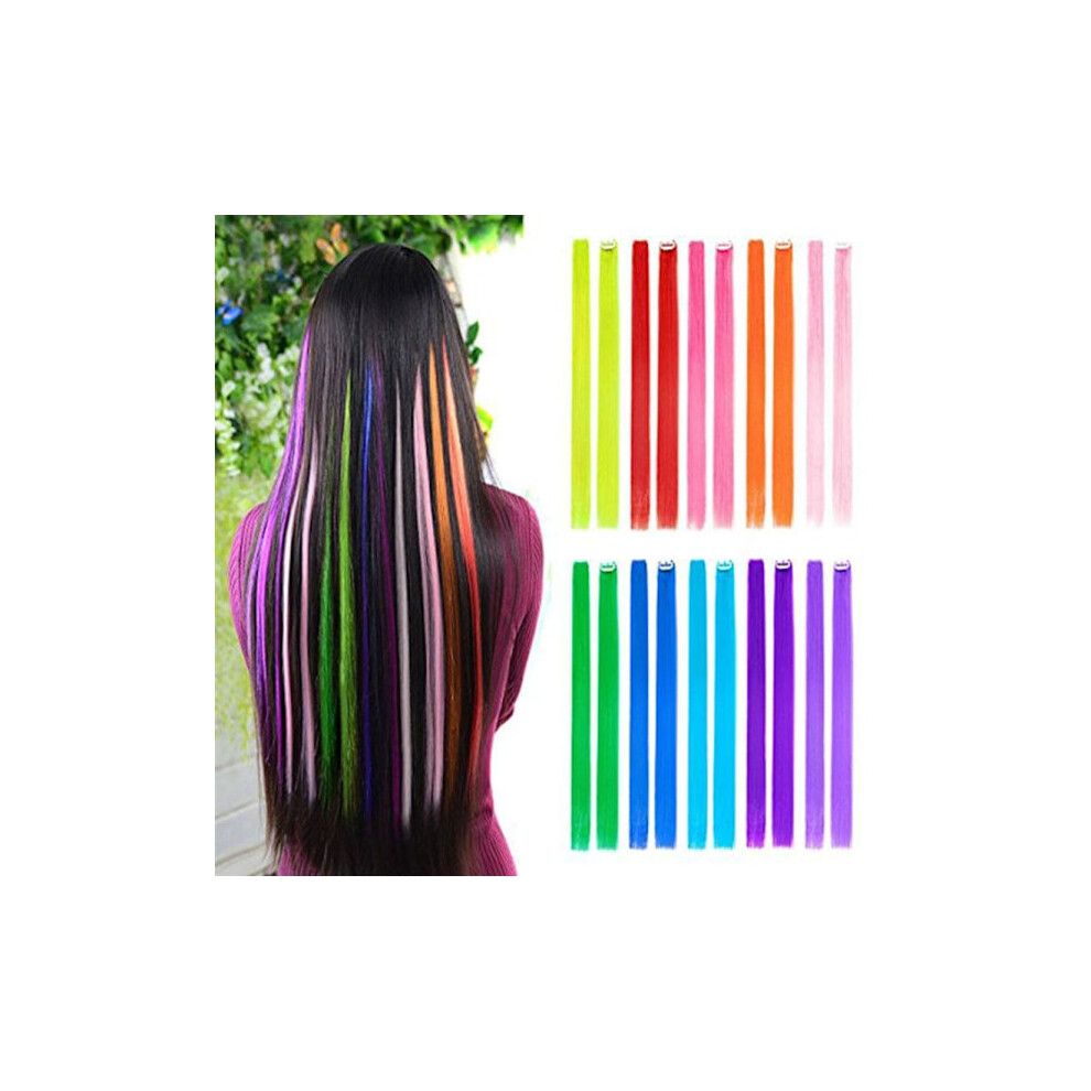 Unisex Purple 3Pcs Clip-On Strands / Hair Extensions - 24 Colors 21. Light