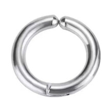 Solid Color Retro Punk Fashion Design Titanium Steel Party Gift Earrings Hoop Korean Ear Cuffs Men Clip Earrings Women Ear Clips SILVER 12MM