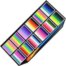 YZhouD Face Paint Kit, Rainbow Body Paint for Kids & Adults, Safe Water-Based Split Cake Palette for Halloween, Christmas, Cosplay