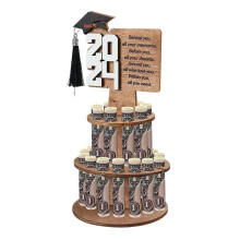 Yakbaofuo Graduation Gift Money Holder, Compatible with Tiered Graduation Money Cake Decor, Grad Card Holder, Desktop Ornament for Christmas