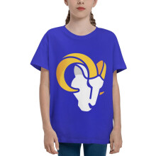 Rams Boys and Girls for Teenage round neck Short Sleeve Shirt for Sports Football Team Logo for Baseball Fans Gifts