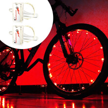 2 Tire Pack Led Bike Wheel Lights Ultra Bright Waterproof Bicycle Spoke Lights (red)