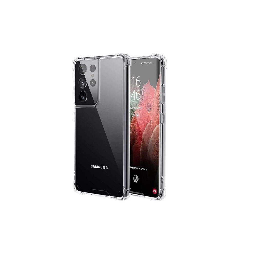 Compatible With Samsung Galaxy S22 Ultra 5G Bumper Extra Shockproof Soft Case Transparent 9422877259052