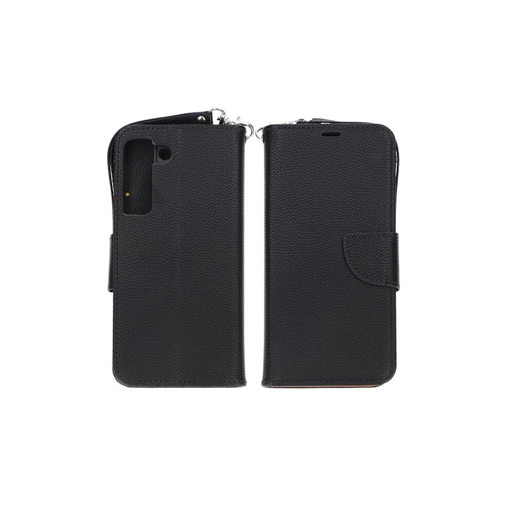 Compatible With Samsung Galaxy S22 5G Wallet Case With Stand - Black 9422877259458