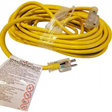 EZ Travel 12 Gauge 25' Yellow 1 Outlet Indoor/Outdoor Extension Cord