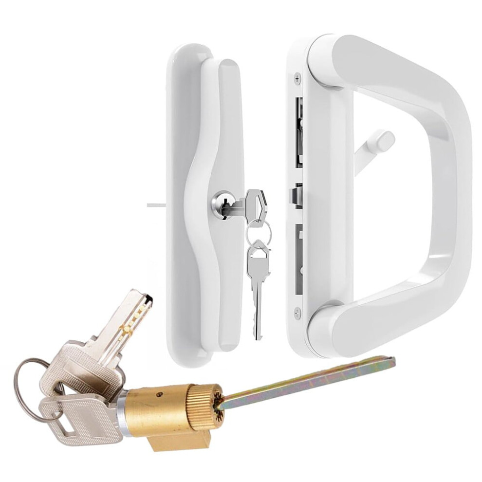 Patio Sliding Door Handle Set With Keys Glass Door Lock Replacement Set Security 9422877259694