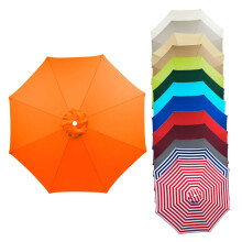 Patio Umbrella Replacement Canopy Waterproof UV Protection Garden Cover with Vent 300cm 6 Ribs