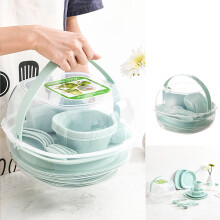 YiFudd Portable Camping Tableware Set Camping Picnic Plates Spoons Bowls Chopsticks Portable Lunch Box 54 PCS